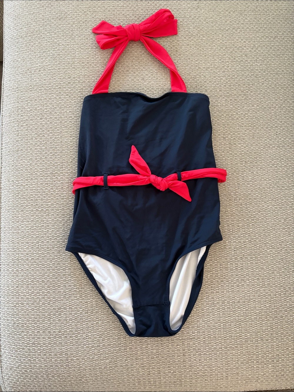 The Beaufort Bonnet Company Navy One-Piece Swimsuit with red details